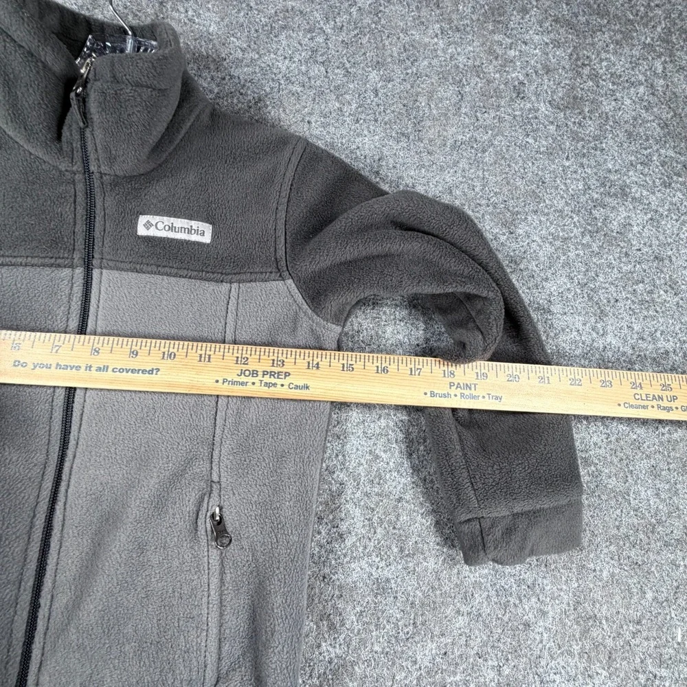 Columbia Steens Mountain II Fleece Jacket Boy's XS Gray Black Lightweight Zip Up